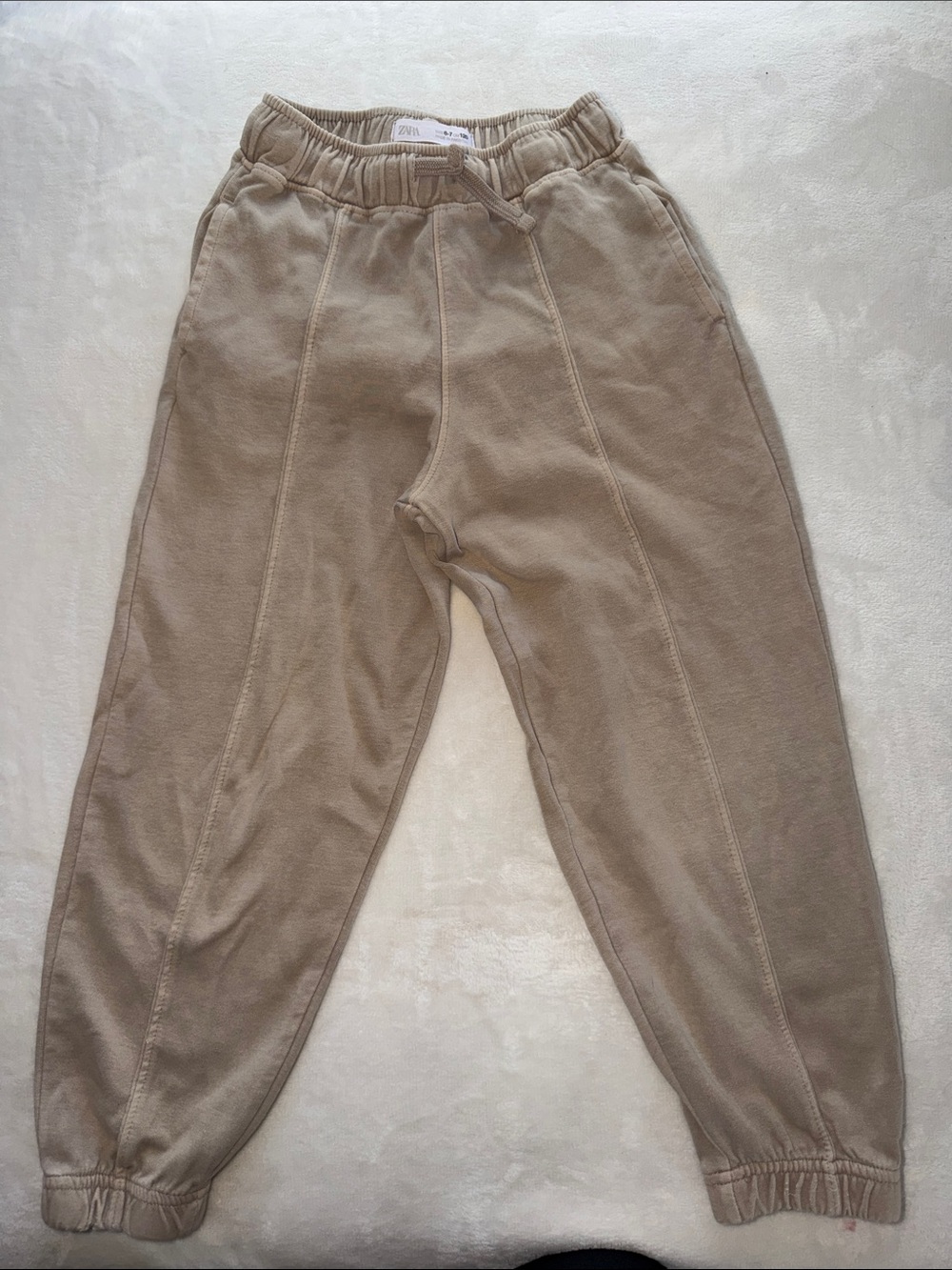Zara Kids Taupe-Beige Jogger Sweatpants
